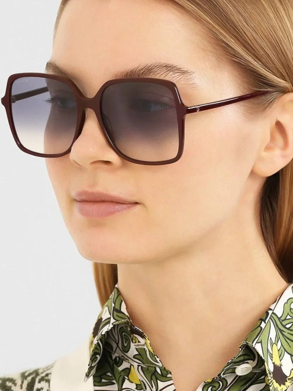 Gucci GG0544S 001 Square Sunglasses - Black/Grey Gradient